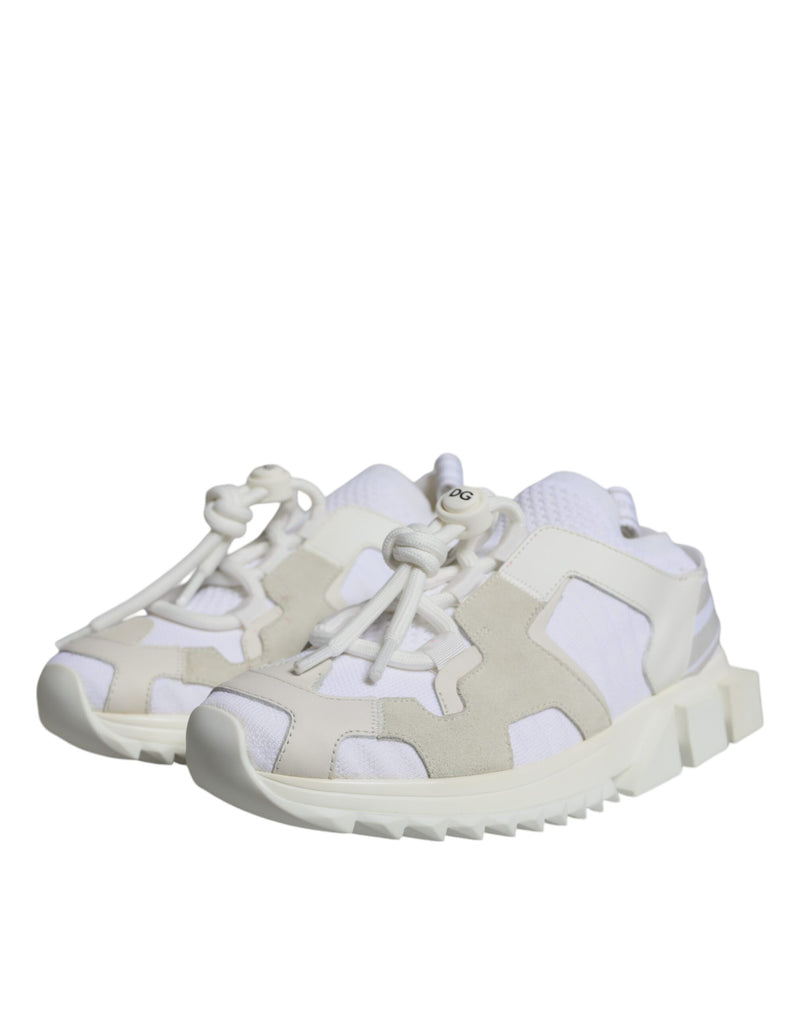 Dolce & Gabbana White Mesh Sorrento Sneakers - Luxe et Confort