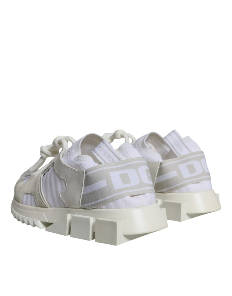 Dolce & Gabbana White Mesh Sorrento Sneakers - Luxe et Confort