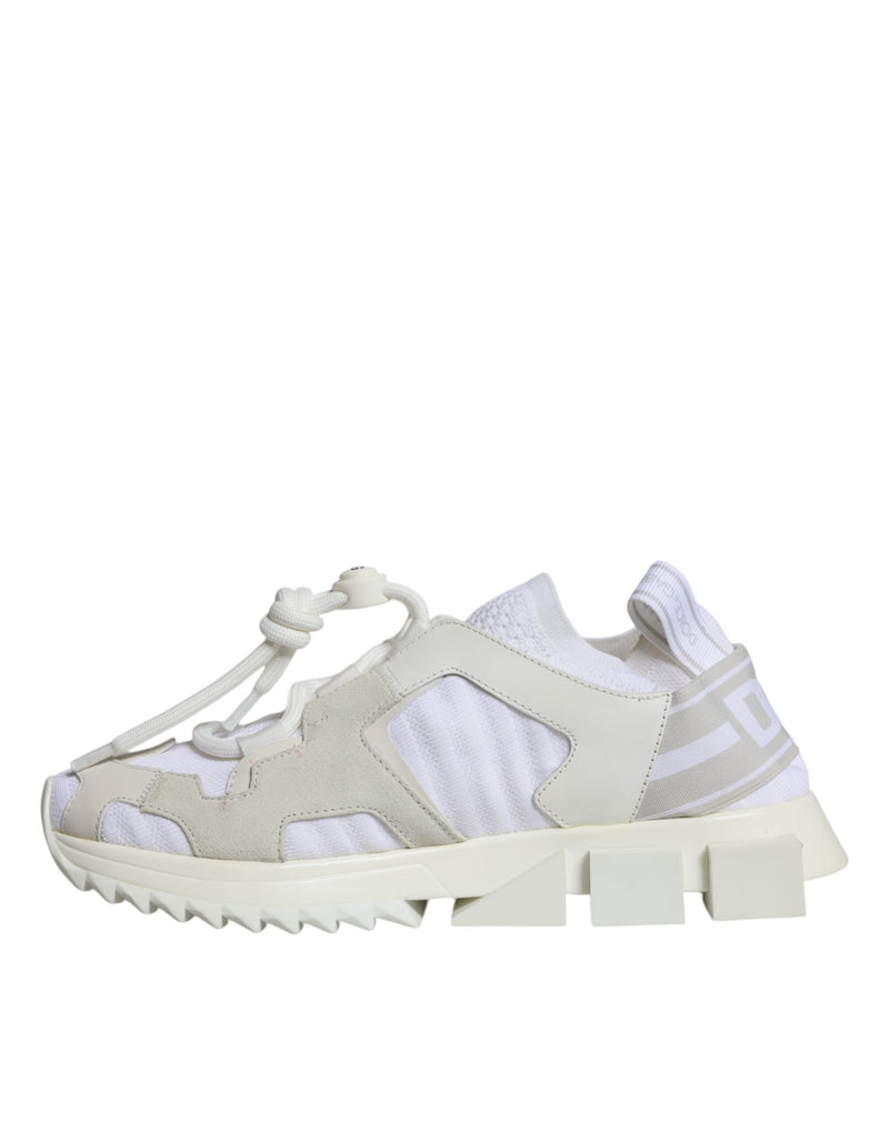 Dolce & Gabbana White Mesh Sorrento Sneakers - Luxe et Confort