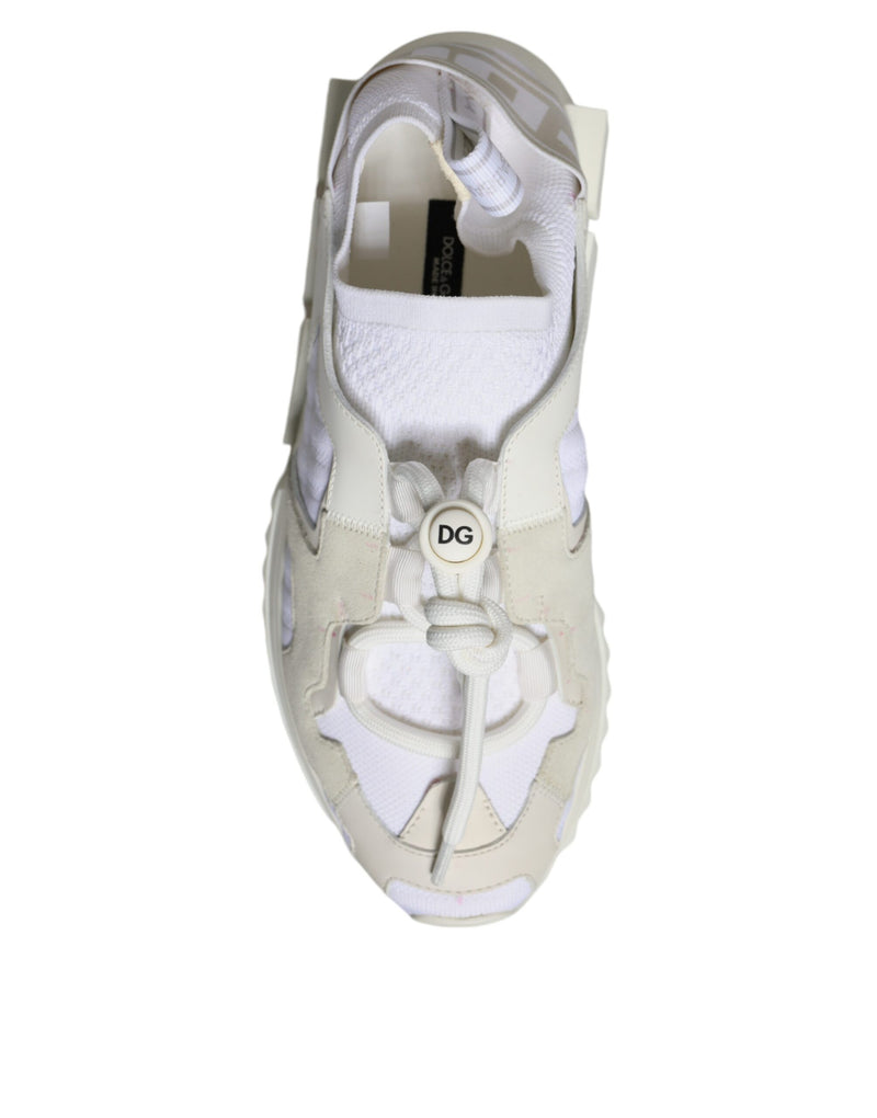 Dolce & Gabbana White Mesh Sorrento Sneakers - Luxe et Confort