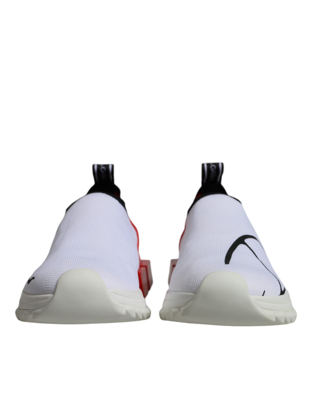 Dolce & Gabbana White Red Low Top Sorrento Sneakers