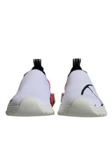 Dolce & Gabbana White Red Low Top Sorrento Sneakers