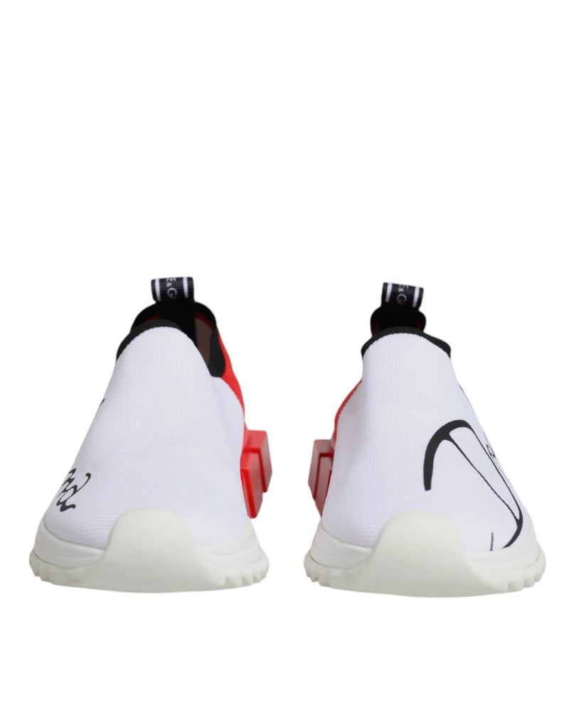 Dolce & Gabbana Sorrento Low Top Sneakers - Blanc et Rouge