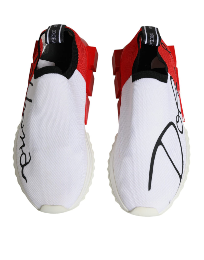 Dolce & Gabbana Sorrento Low Top Sneakers - Blanc et Rouge