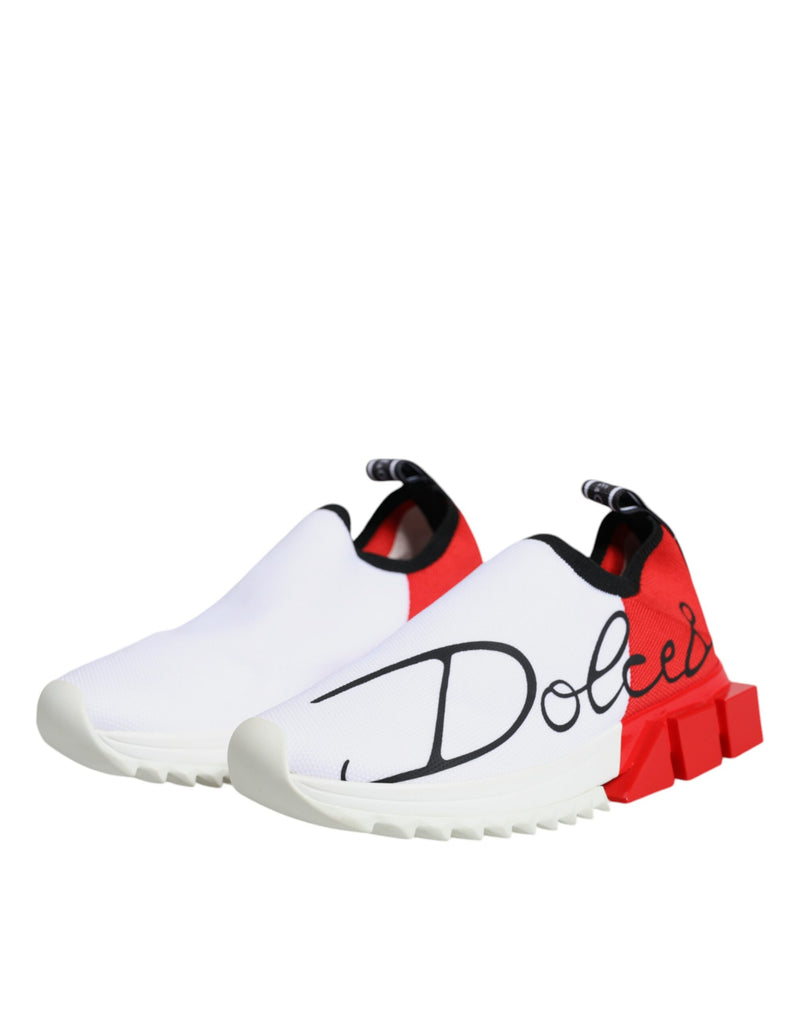 Dolce & Gabbana Sorrento Low Top Sneakers - Blanc et Rouge