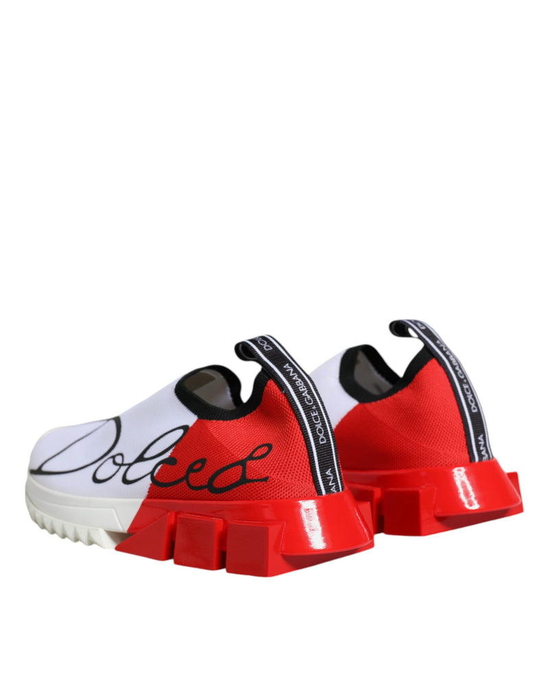 Dolce & Gabbana Sorrento Low Top Sneakers - Blanc et Rouge