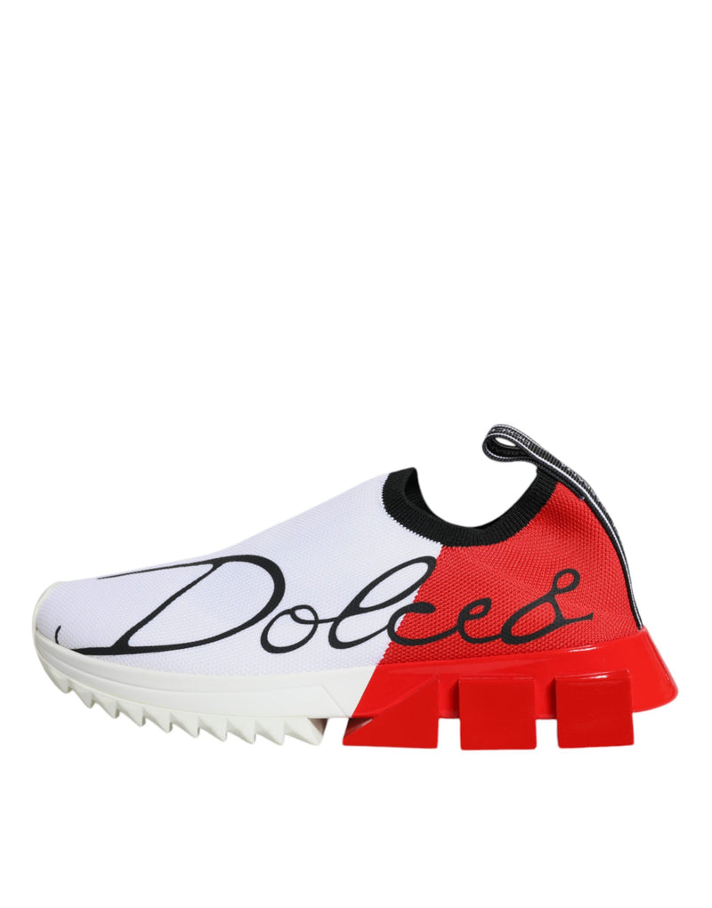 Dolce & Gabbana Sorrento Low Top Sneakers - Blanc et Rouge
