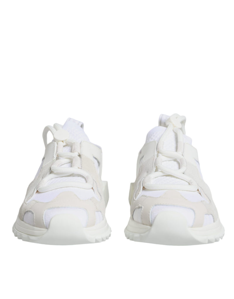 Dolce & Gabbana White Mesh Sorrento Sneakers - Élégance et Confort