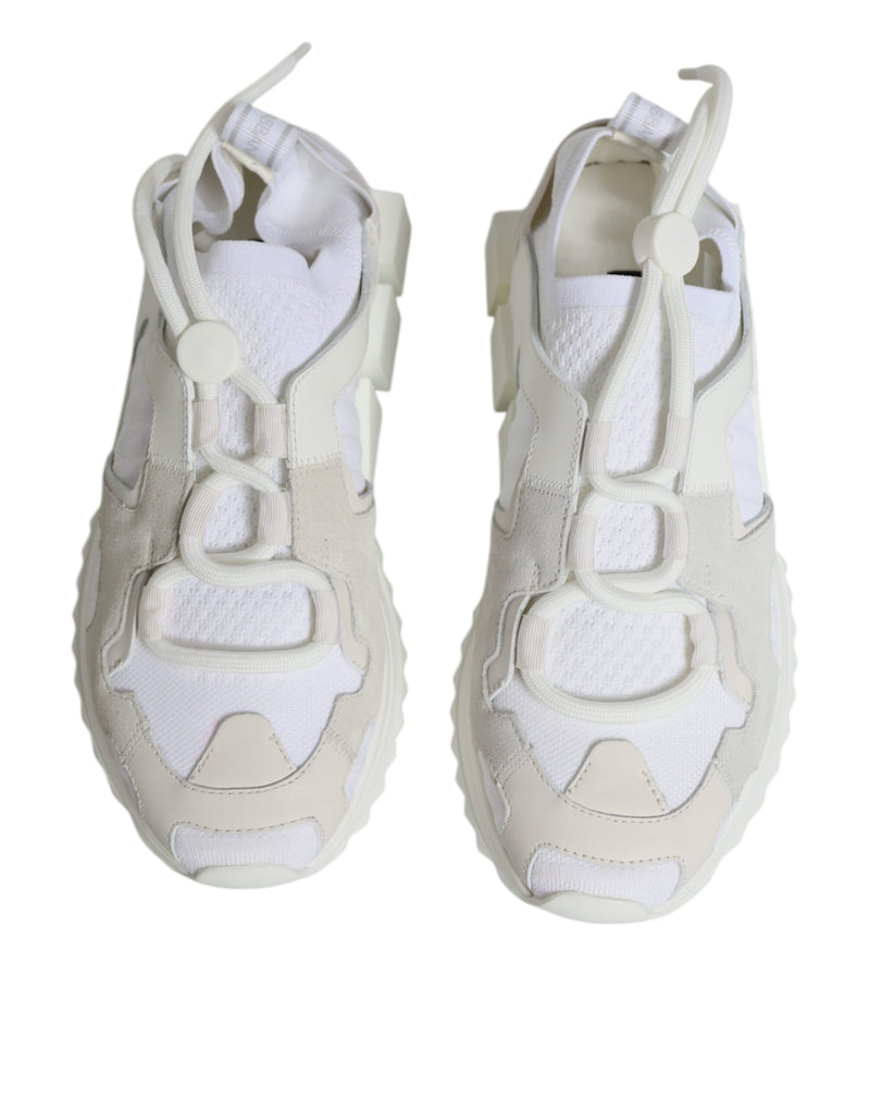 Dolce & Gabbana White Mesh Sorrento Sneakers - Élégance et Confort