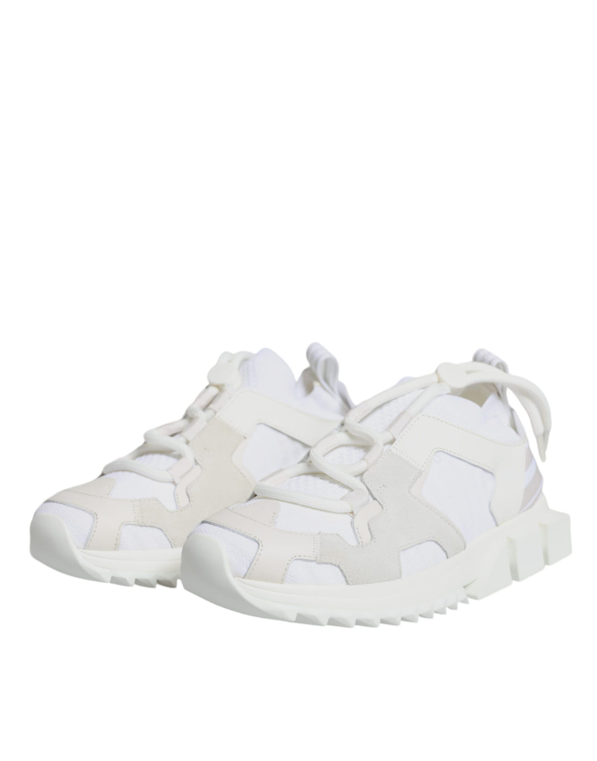 Dolce & Gabbana White Mesh Sorrento Sneakers - Elegant Comfort