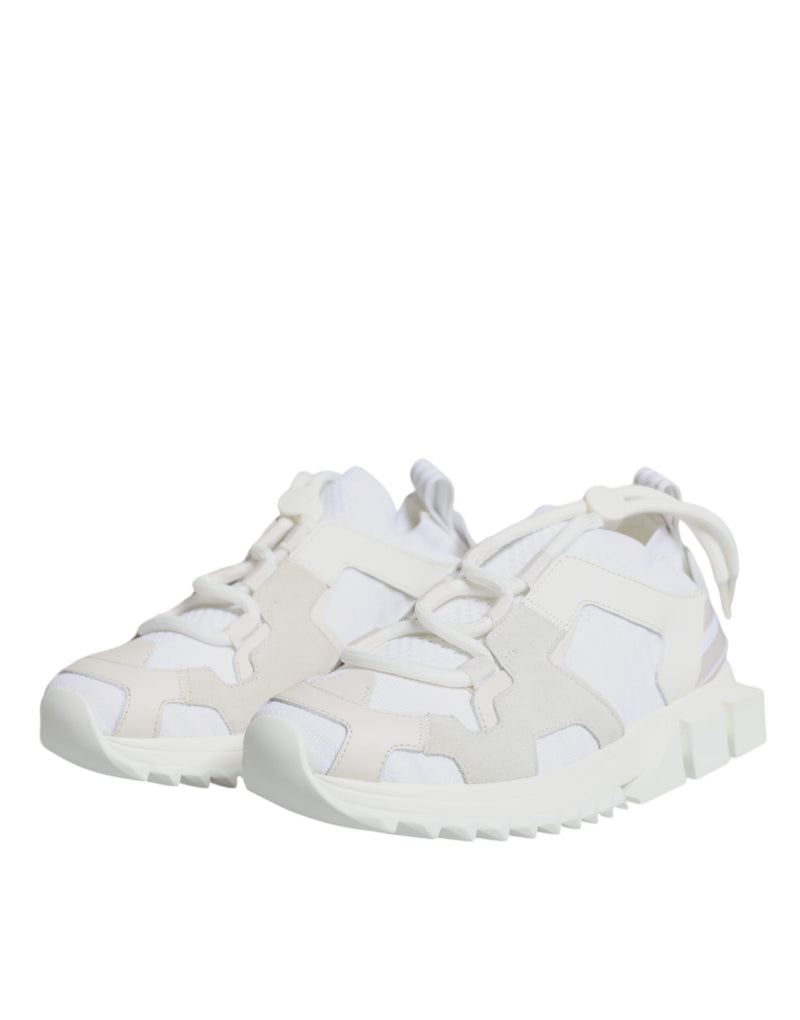 Dolce & Gabbana White Mesh Sorrento Sneakers - Élégance et Confort