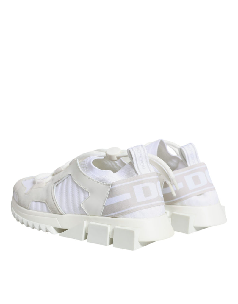 Dolce & Gabbana White Mesh Sorrento Sneakers - Élégance et Confort