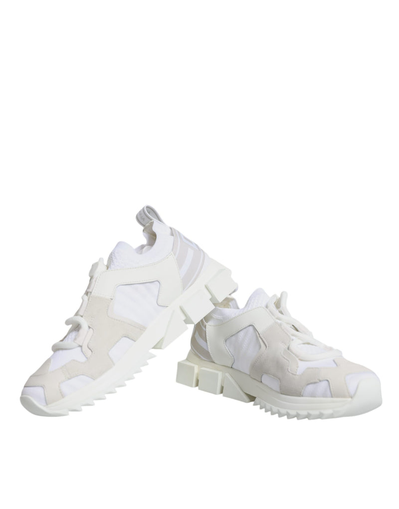 Dolce & Gabbana White Mesh Sorrento Sneakers - Élégance et Confort
