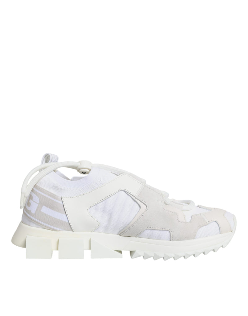 Dolce & Gabbana White Mesh Sorrento Sneakers - Élégance et Confort