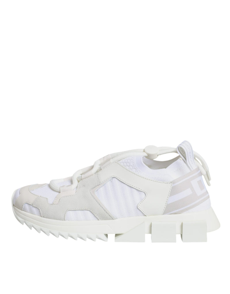 Dolce & Gabbana White Mesh Sorrento Sneakers - Élégance et Confort