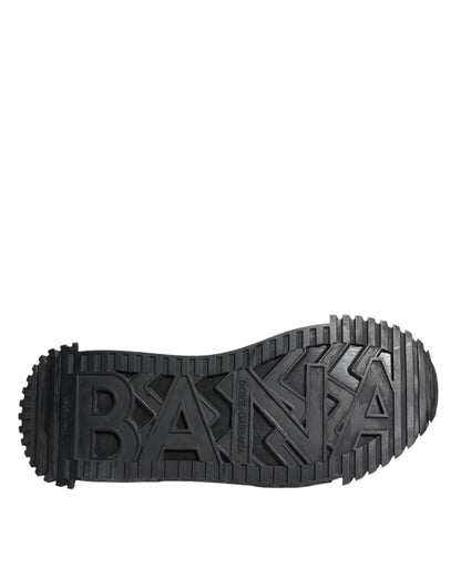 Dolce & Gabbana Zwarte NS1 Sneakers met Veters en Logo