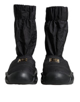 Dolce & Gabbana Black Slip On Wave Socks Sneakers