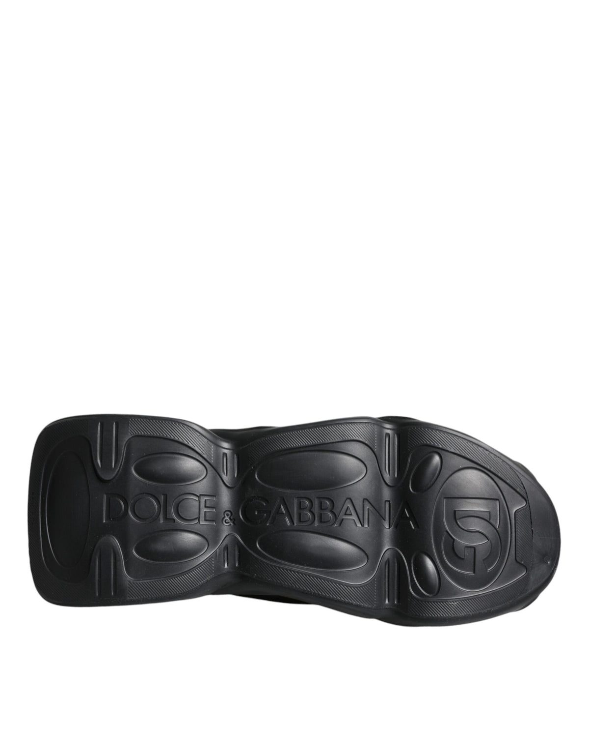 Dolce & Gabbana Black Slip On Wave Socks Sneakers