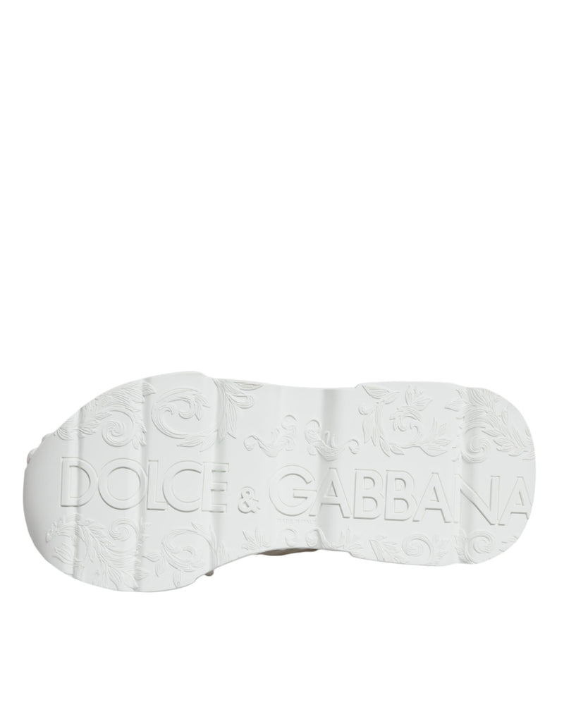 Dolce & Gabbana White Knitted Daymaster Sneakers for Women