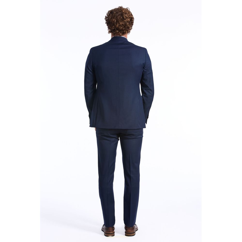 Baldinini Trend Blue Wool Men Suit - Slim Fit Elegance