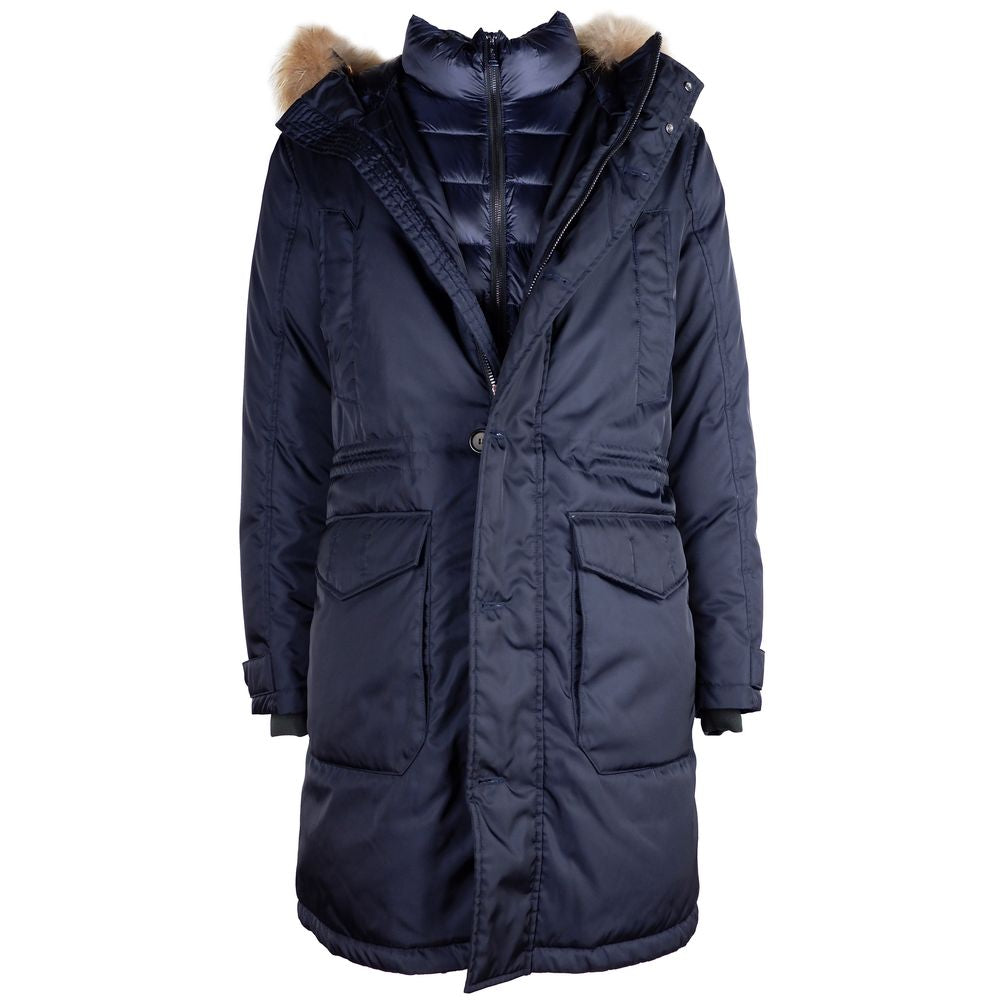 Ajouter la veste bleue en nylon pour homme