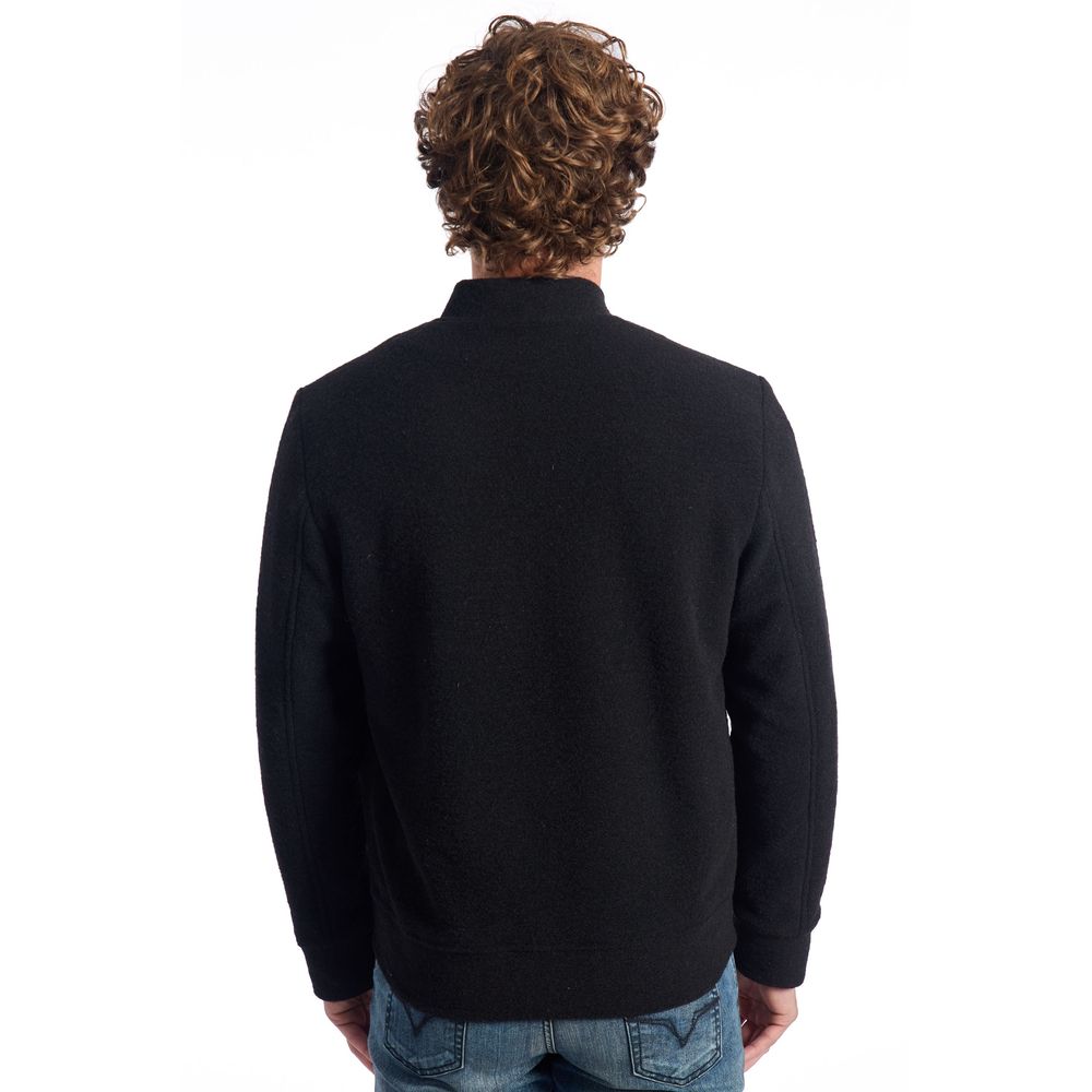 Veste pour homme en laine noire de luxe Roberto Pepe