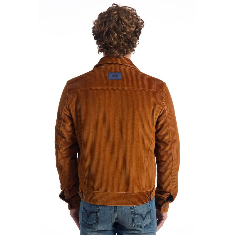 Veste en coton marron pour homme Roberto Pepe, luxe.