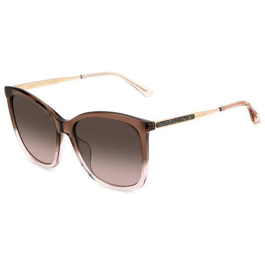Lunettes de soleil Jimmy Choo en acétate marron