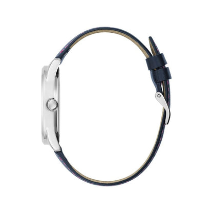 Guess Blauw Leren Horloge