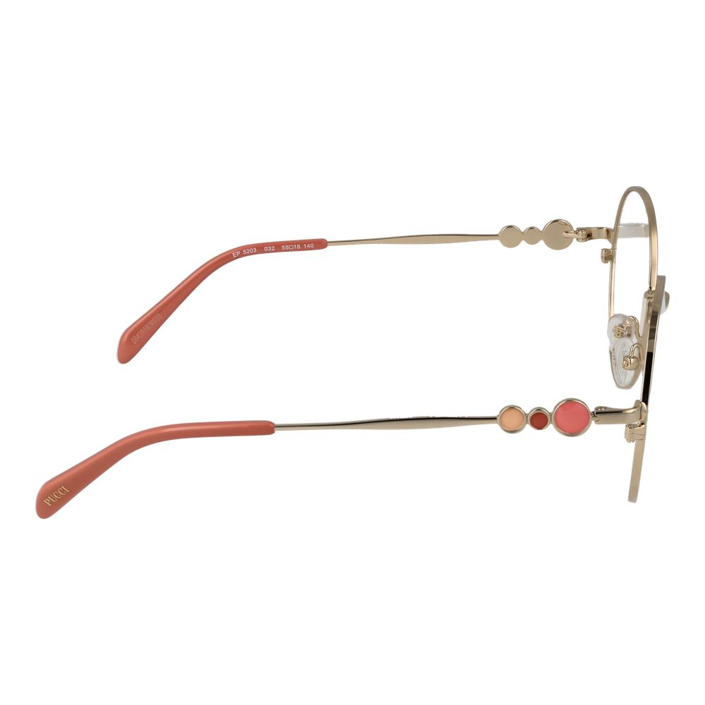 Emilio Pucci Gold Women Glasses Frame - Élégance et Style