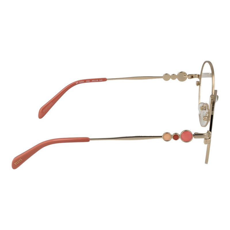 Emilio Pucci Gold Women Glasses Frame - Élégance et Style