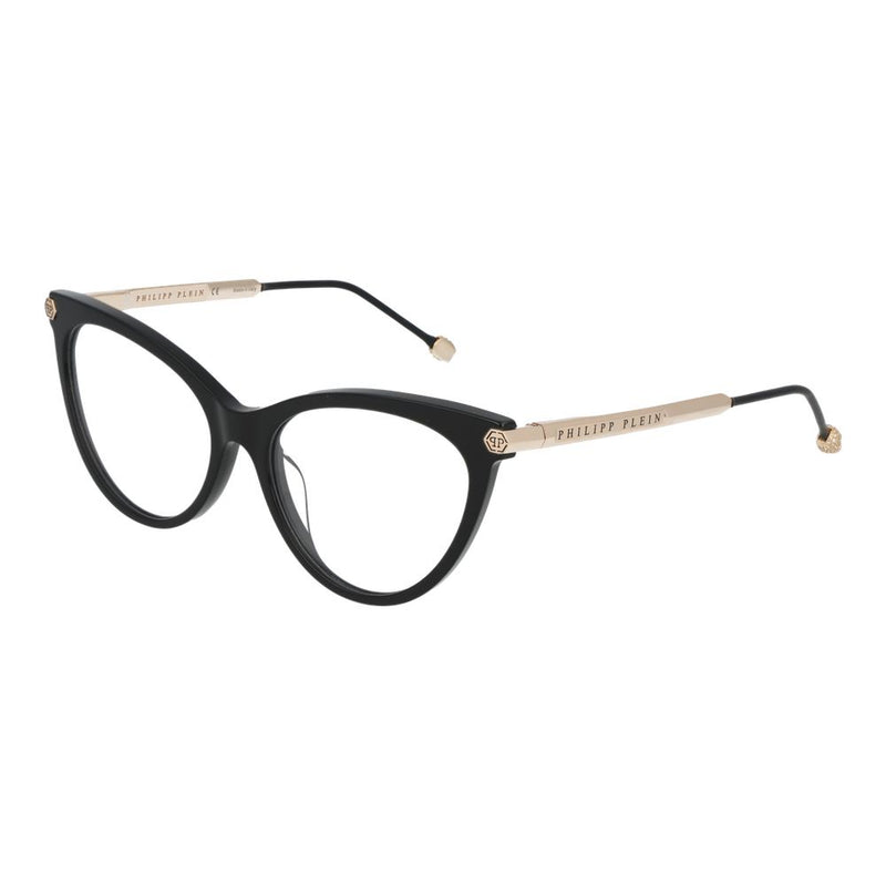 Philipp Plein Black Women Glasses Frame - Stylish Cat Eye Design
