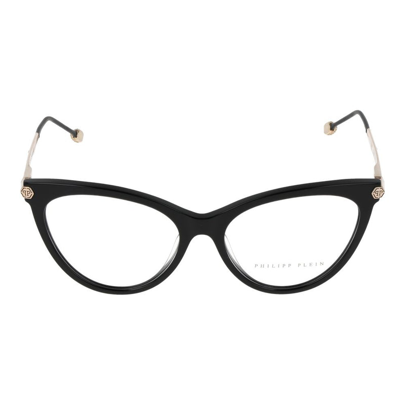 Philipp Plein Black Women Glasses Frame - Stylish Cat Eye Design