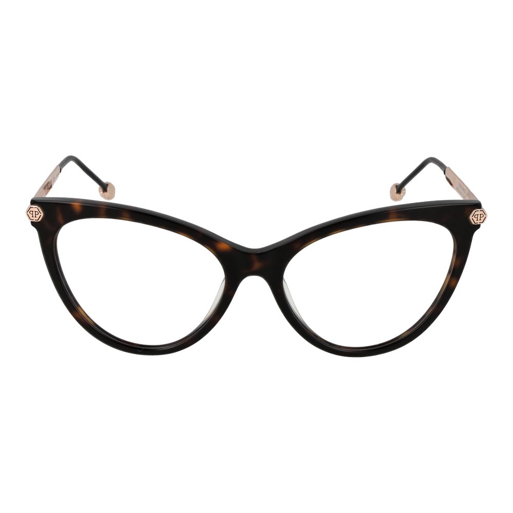 Philipp Plein Brown Cat Eye Glasses Frame for Women