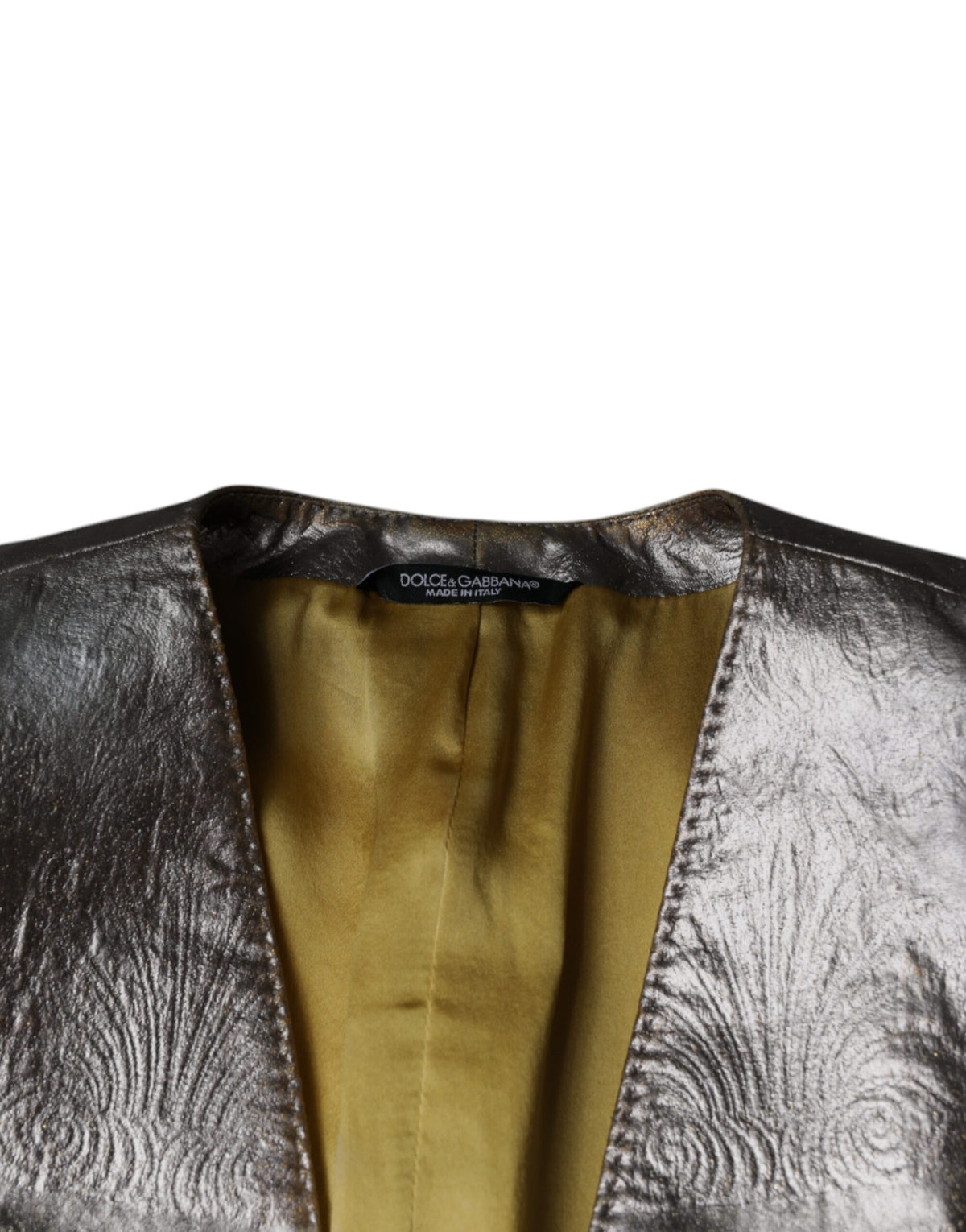 Blazer-tailleur à simple boutonnage en jacquard doré de Dolce &amp; Gabbana