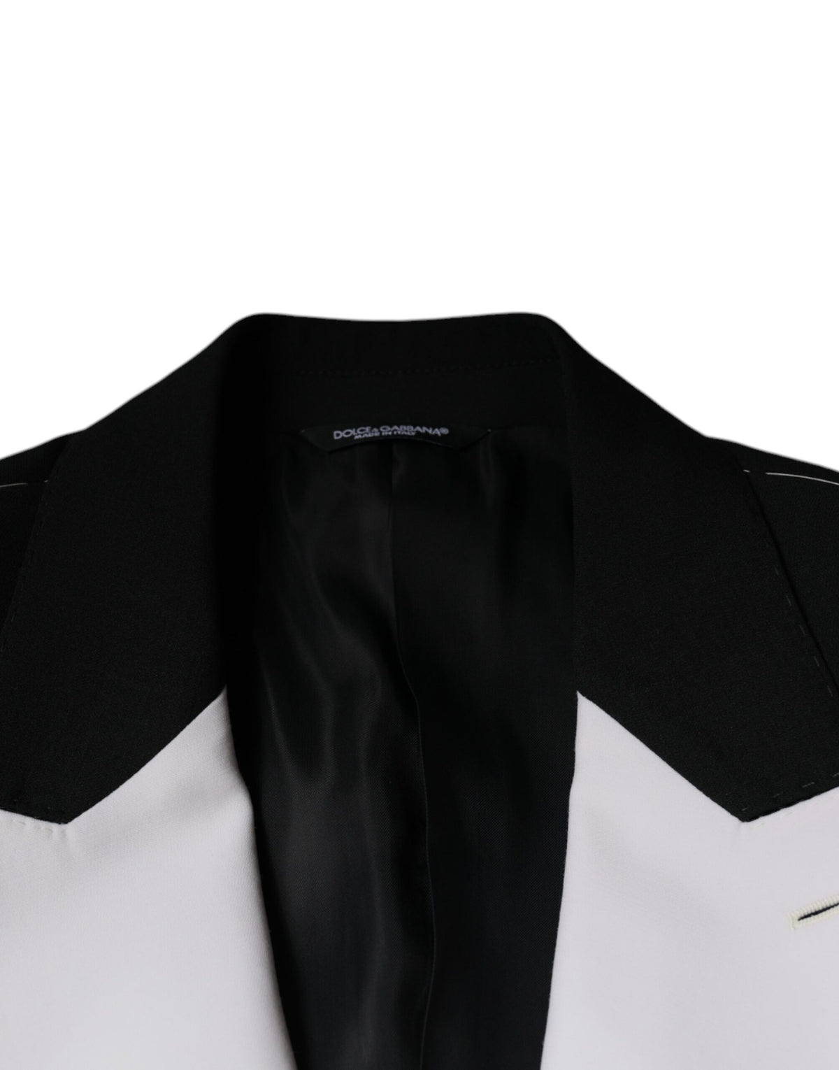 Blazer-robe noir et blanc à simple boutonnage de Dolce &amp; Gabbana
