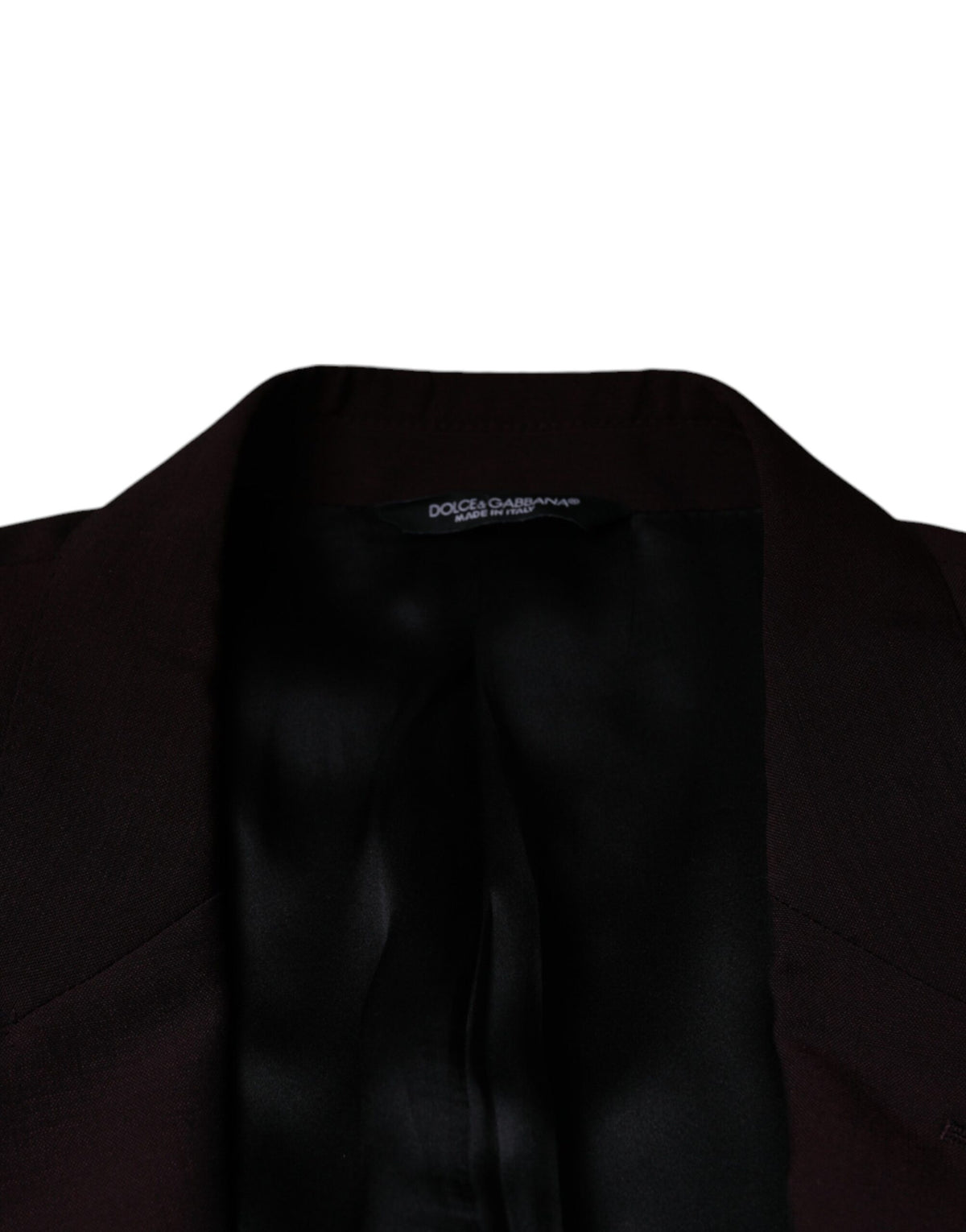 Dolce &amp; Gabbana Blazer-robe en laine bordeaux à simple boutonnage