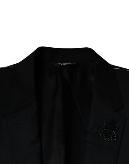 Dolce &amp; Gabbana Zwarte MARTINI Bee Enkellaags Blazer