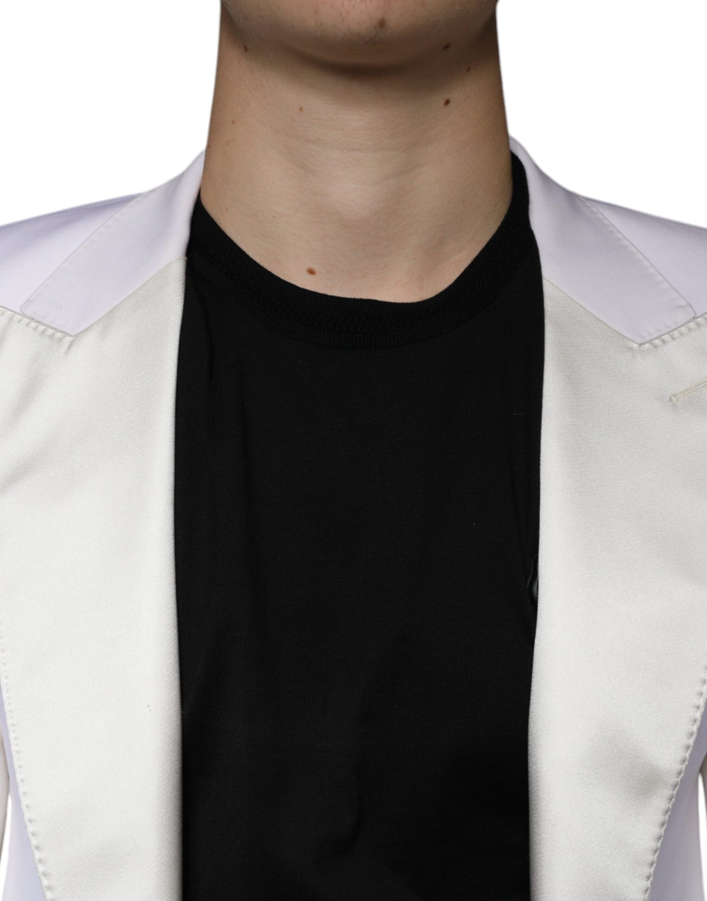 Dolce &amp; Gabbana Off White Wollen, Enkellaats Blazerjurk