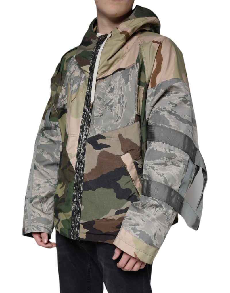 Dolce & Gabbana camouflage jas met capuchon en ritssluiting in verschillende kleuren