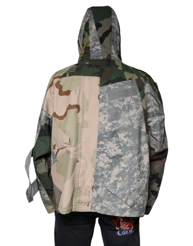 Dolce & Gabbana camouflage jas met capuchon en ritssluiting in verschillende kleuren