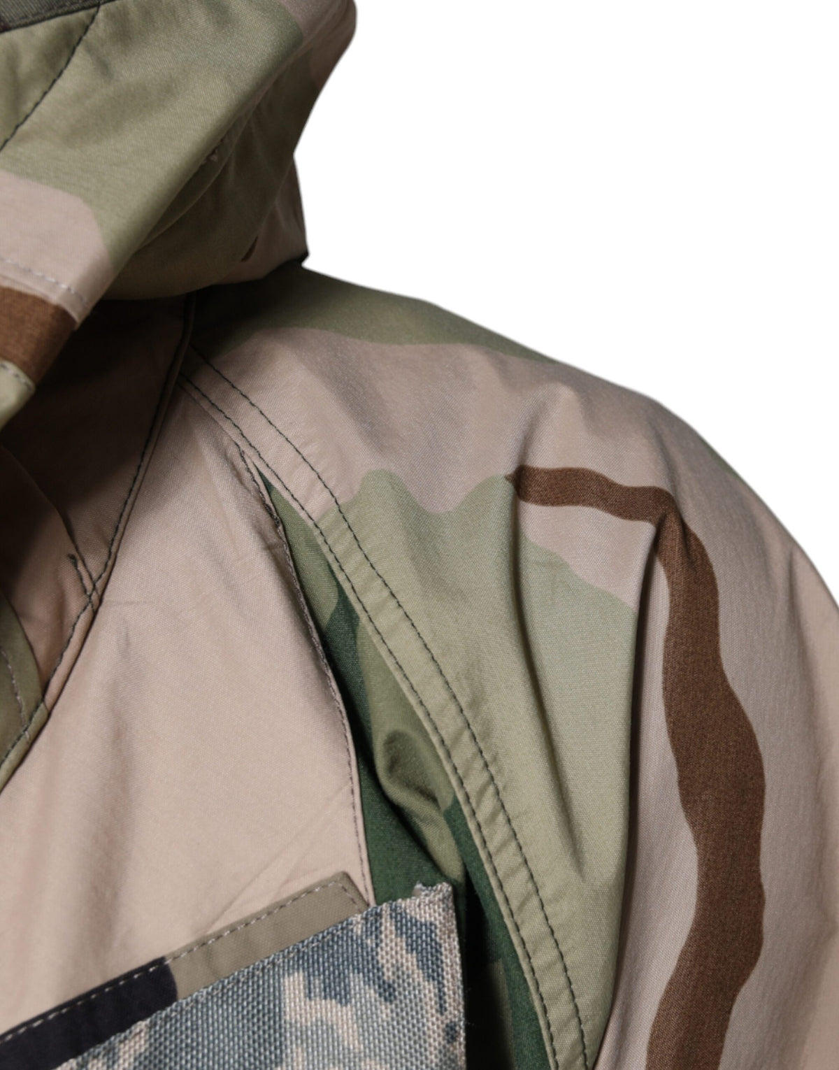 Veste à capuche zippée multicolore à motif camouflage de Dolce & Gabbana
