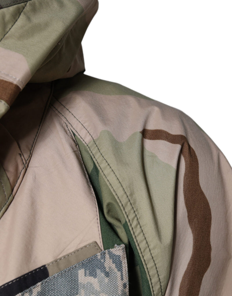 Dolce & Gabbana camouflage jas met capuchon en ritssluiting in verschillende kleuren