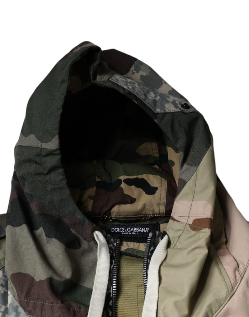 Dolce & Gabbana camouflage jas met capuchon en ritssluiting in verschillende kleuren