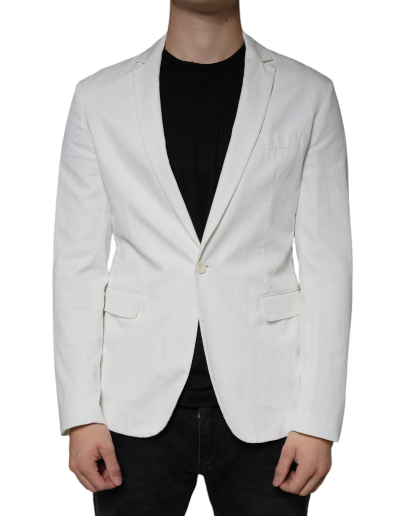 Dondup wit, enkelgeknopt, eenknoopsvest, formele blazer