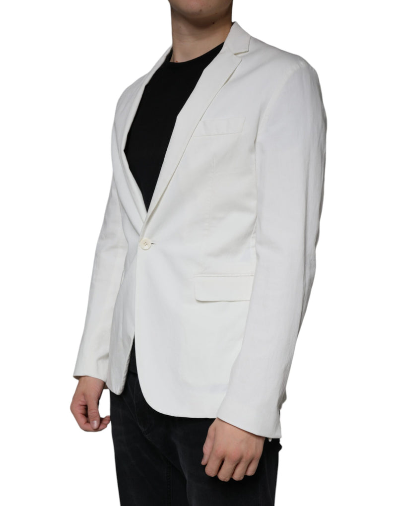 Dondup wit, enkelgeknopt, eenknoopsvest, formele blazer