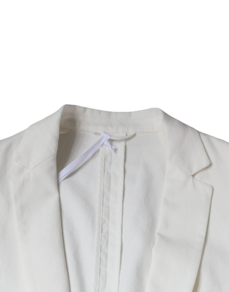 Dondup wit, enkelgeknopt, eenknoopsvest, formele blazer