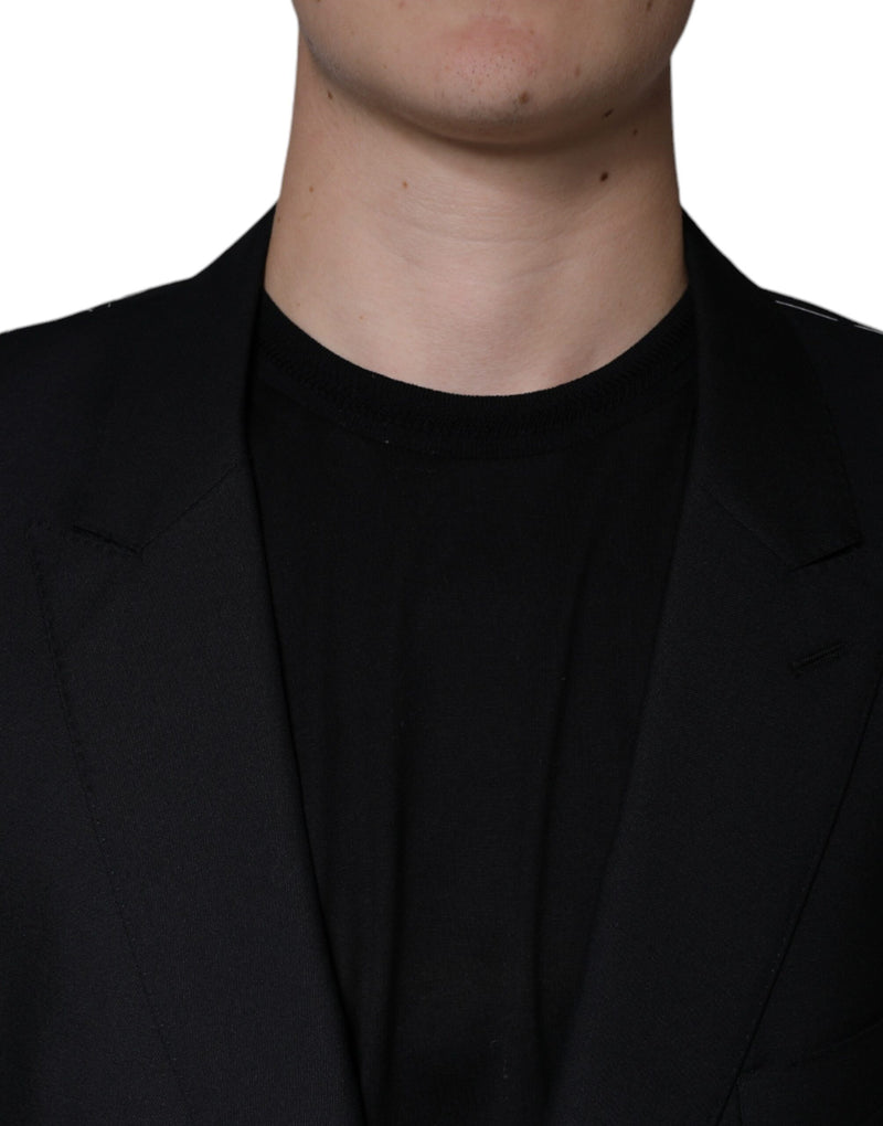 Dolce &amp; Gabbana Zwarte Enkellaags Heren Jas van Wol