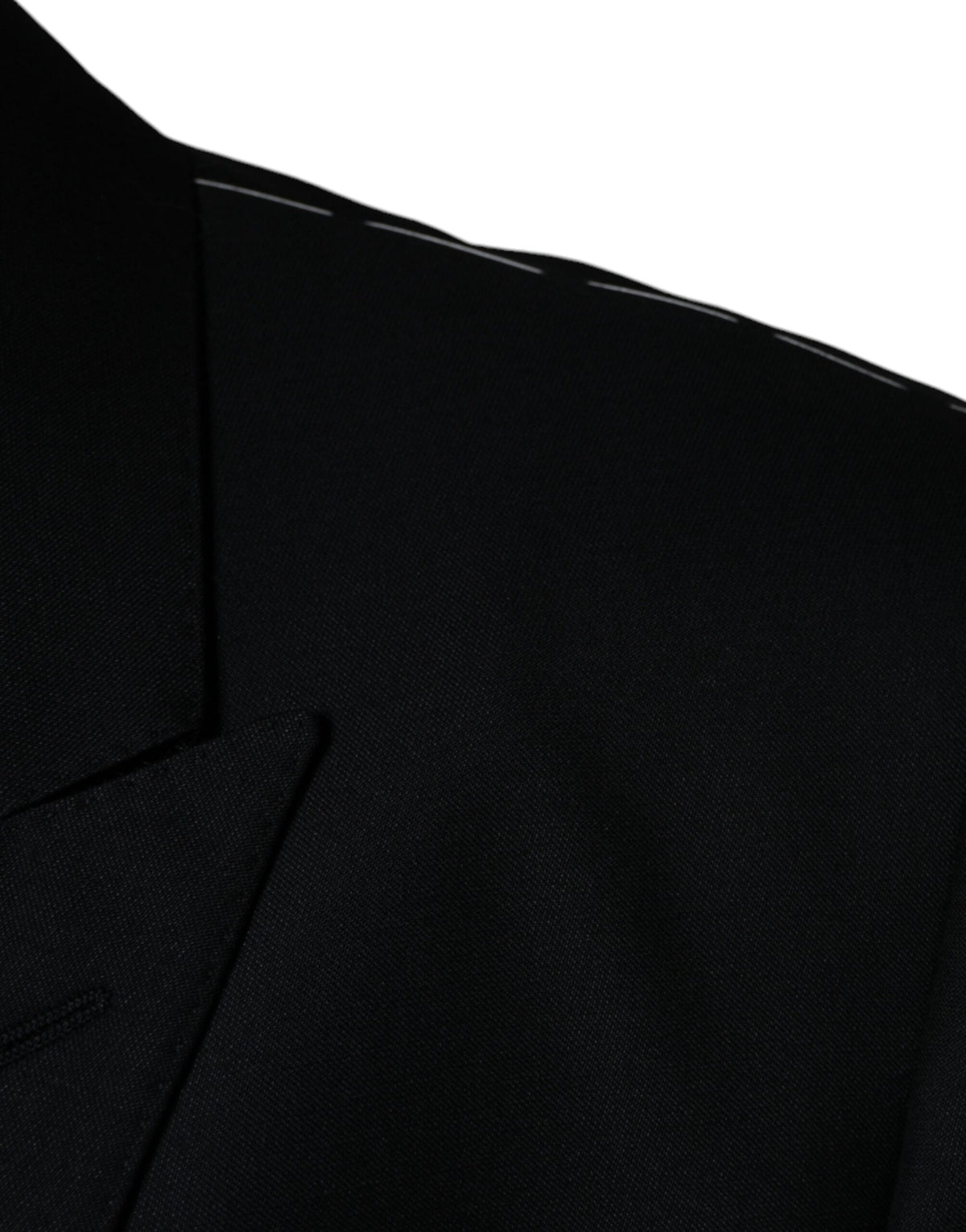 Dolce &amp; Gabbana, veste-blazer noire en laine pour homme, à simple boutonnage.