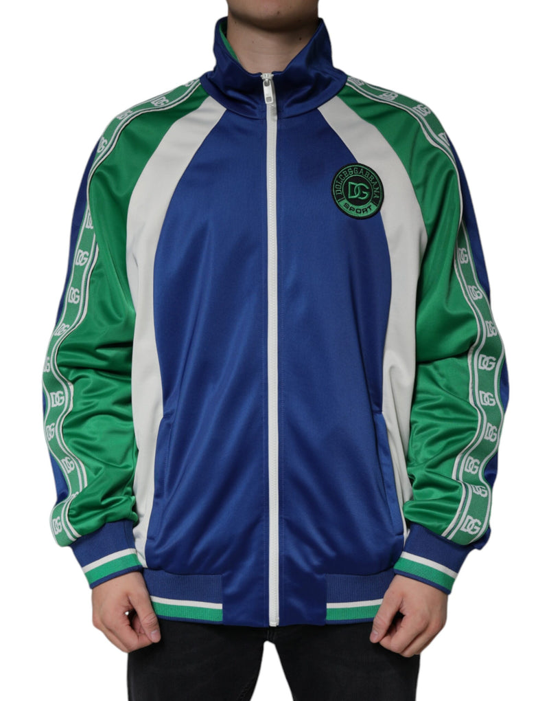 Veste bomber à fermeture éclair intégrale en polyester multicolore de Dolce & Gabbana